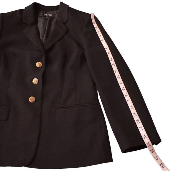 Kasper 3-Button Blazer Suit Black Size 14P - Picture 14 of 15